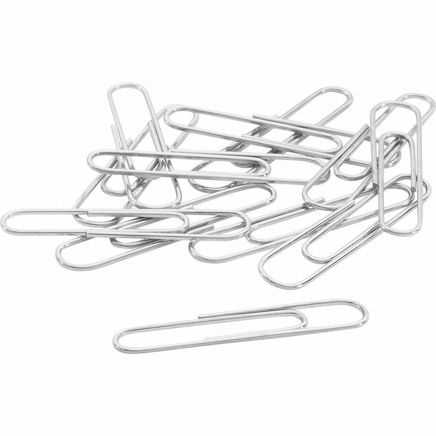 ACCO Recycled Paper Clips - No. 1 - 1.3" Length - 10 Sheet Capacity - Durable, Reusable - Silver - Metal - 100 / Box