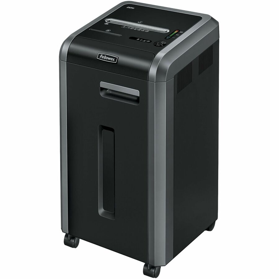 Continuous Shredder - Strip Cut - 22 Per Pass - for shredding Staples, Credit Card, CD, DVD, Paper Clip, Junk Mail, Paper - 0.219" Shred Size - P-2 - 16 ft/min - 9.50" Throat - 16 gal Wastebin Capacity - Black, Dark Silver