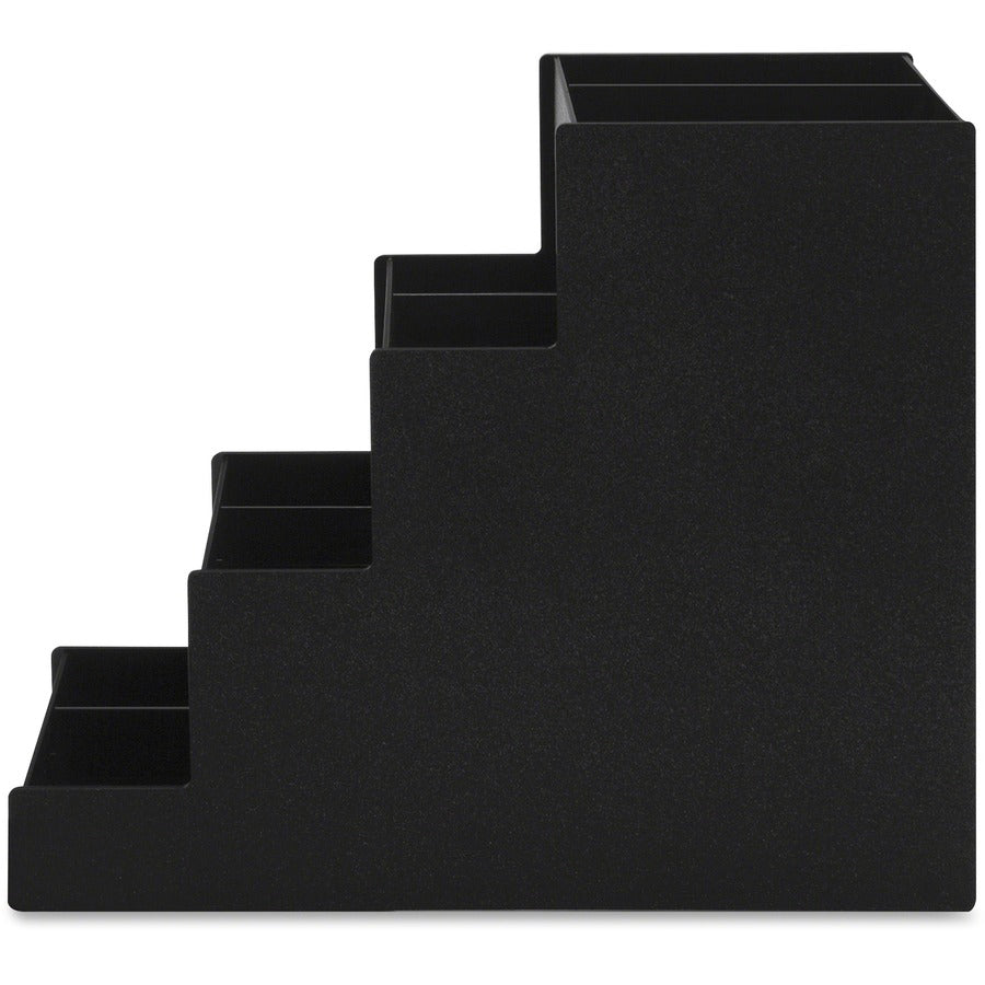 8 Compartment(s) - 4 Divider(s) - 15.88" Height x 6" Width x 19" Depth - Black - 1 Each