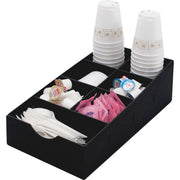7 Compartment(s) - 5.25" Height x 8.75" Width x 16" Depth - Black - 1 Each