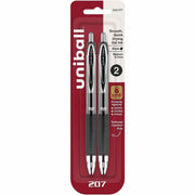 uniball™ 207 Gel Pen - 0.7 mm Medium Pen Point - Refillable - Retractable - Black Ink - Gel-based - 2 / Pack