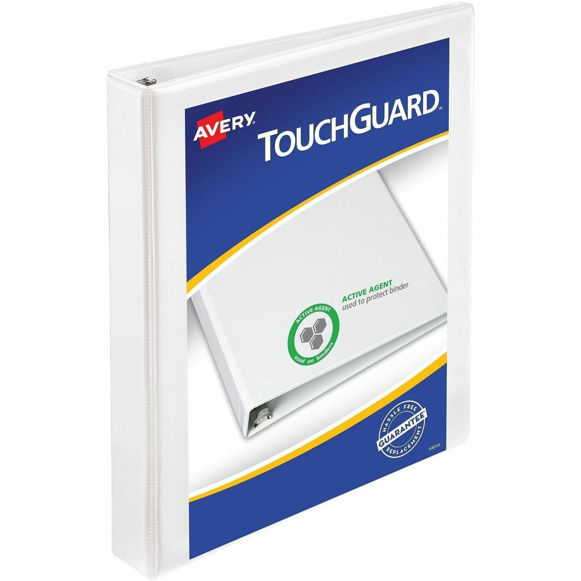 Avery TouchGuard(R) Binder, 1 Inch Rings, 1 White Binder (17141)