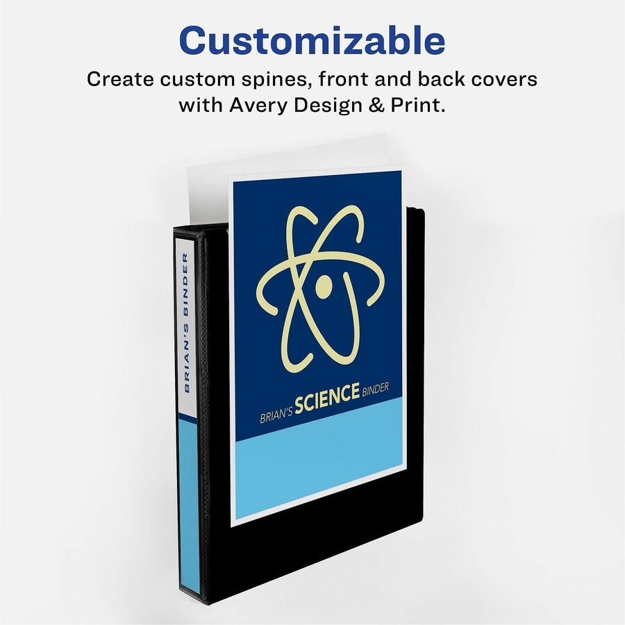 Avery TouchGuard(R) Binder, 2 Inch Rings, 1 White Binder (17143)
