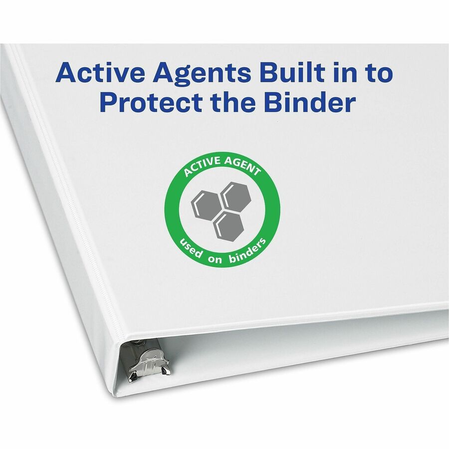 3" Binder Capacity - Letter - 8 1/2" x 11" Sheet Size - 635 Sheet Capacity - 635 Ring(s) - Fastener(s): Slant Ring - Pocket(s): 4 - Polypropylene - Adhesive, Antimicrobial, Durable, Heavy Duty, Pocket, Recyclable, UV Resistant - 1 Each