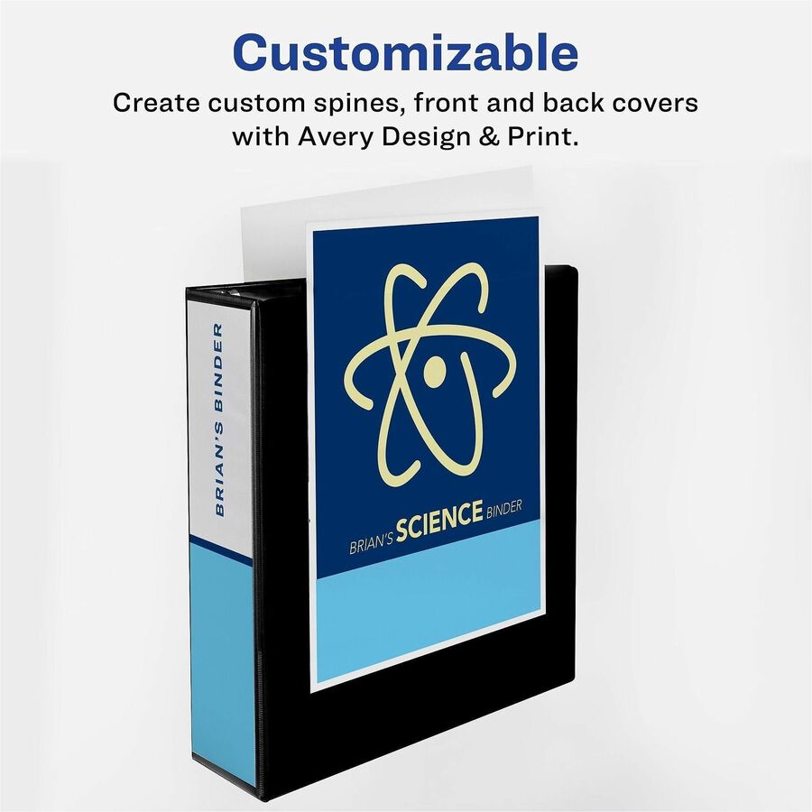 3" Binder Capacity - Letter - 8 1/2" x 11" Sheet Size - 635 Sheet Capacity - 635 Ring(s) - Fastener(s): Slant Ring - Pocket(s): 4 - Polypropylene - Adhesive, Antimicrobial, Durable, Heavy Duty, Pocket, Recyclable, UV Resistant - 1 Each
