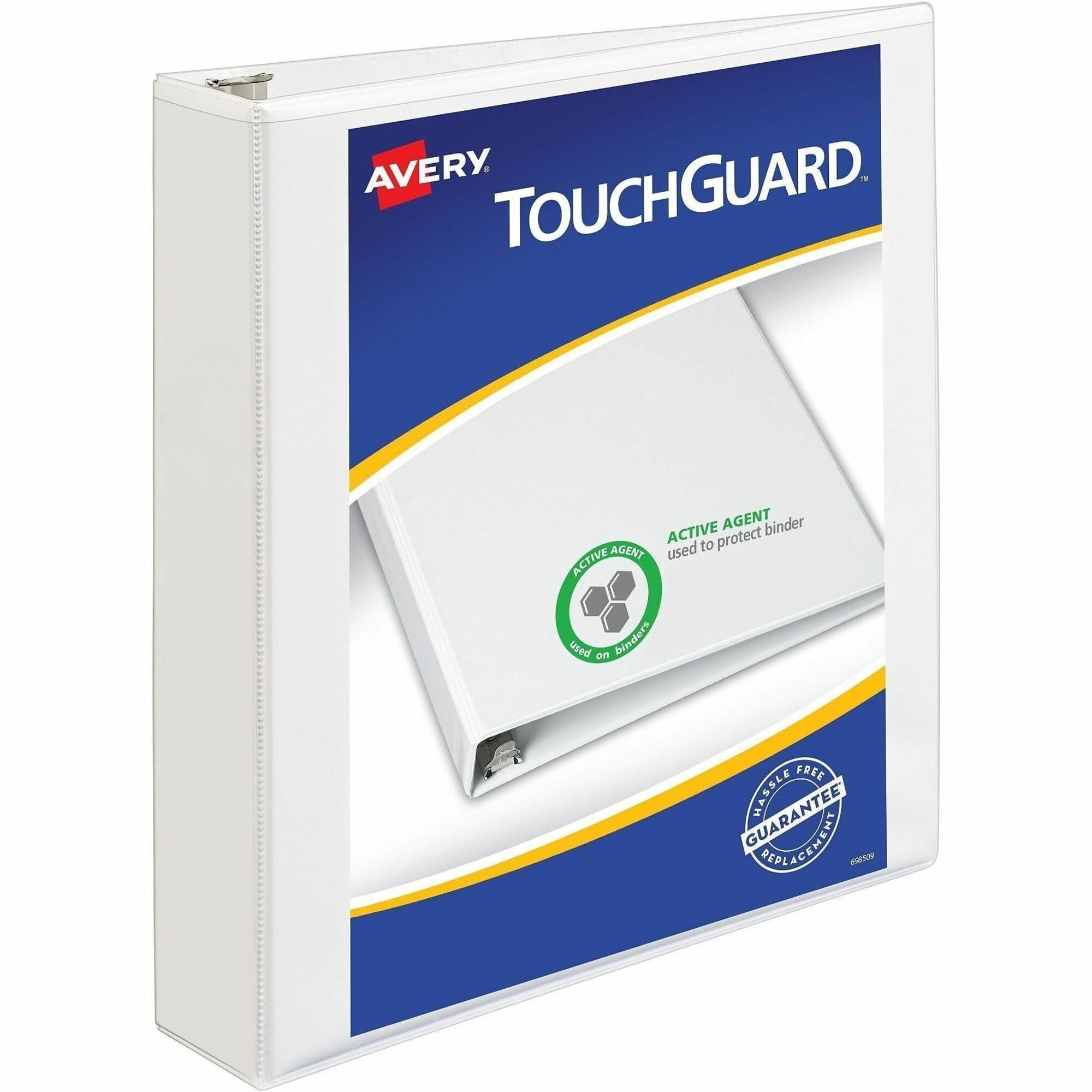 1 1/2" Binder Capacity - Letter - 8 1/2" x 11" Sheet Size - 375 Sheet Capacity - 375 Ring(s) - Fastener(s): Slant Ring - Pocket(s): 4 - Polypropylene - Adhesive, Antimicrobial, Durable, Heavy Duty, Pocket, Recyclable, UV Resistant - 1 Each
