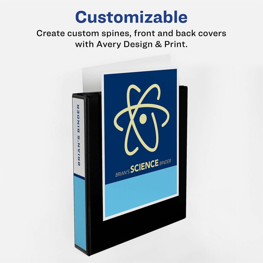 1 1/2" Binder Capacity - Letter - 8 1/2" x 11" Sheet Size - 375 Sheet Capacity - 375 Ring(s) - Fastener(s): Slant Ring - Pocket(s): 4 - Polypropylene - Adhesive, Antimicrobial, Durable, Heavy Duty, Pocket, Recyclable, UV Resistant - 1 Each