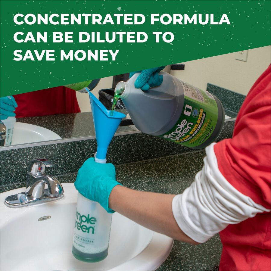 Simple Green All-purpose Cleaner Concentrate - For Multipurpose - Concentrate - Liquid - 128 fl oz (4 quart) - Non-flammable, Fragrance-free - Green - 1 Each