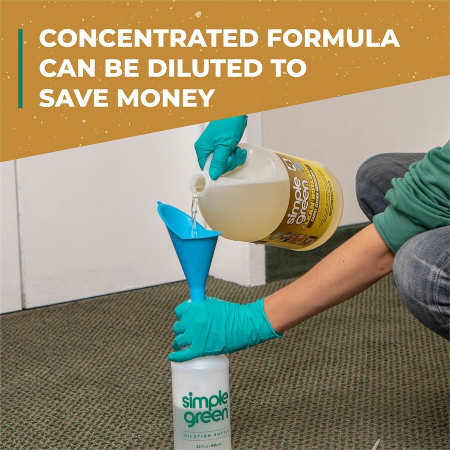 Simple Green Clean Building Carpet Cleaner Concentrate - For Carpet - Concentrate - Liquid - 128 fl oz (4 quart) - Non-flammable, Fragrance-free - Sand - 1 Each