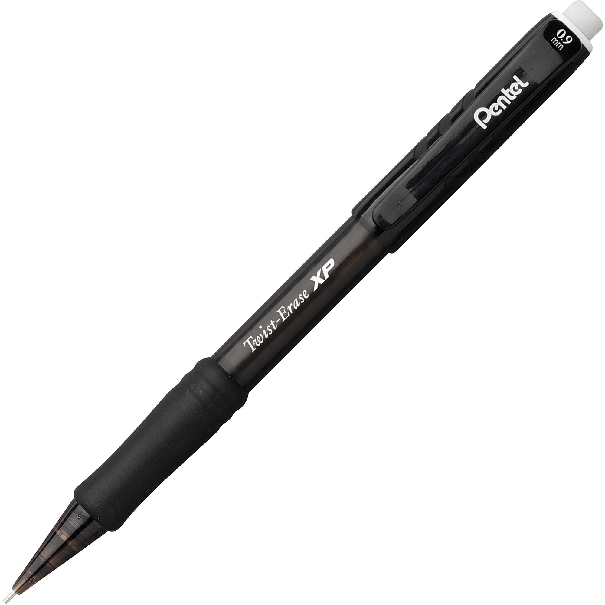 Pentel Twist-Erase Express Automatic Pencils - 0.9 mm Smoke Lead - 2HB - Refillable - 1 Dozen