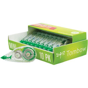 0.16" Tape Width x 26.25 ft Tape Length - 1 Line(s) - White Tape - Ergonomic Dispenser - Acid-free, Non-refillable - White - 10 / Pack