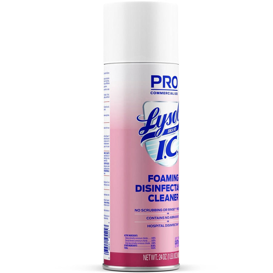 Lysol I.C. Foam Disinfectant - Ready-To-Use - 24 fl oz (0.8 quart) - Non-abrasive, Bleach-free, Anti-bacterial, Deodorize, Rinse-free, Scrub-free - White Aerosol Spray Can - 1 Each