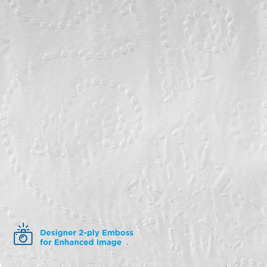 Angel Soft Professional Series Embossed Toilet Paper - 2 Ply - 4" Width x 4.05" Length - 450 Sheets/Roll - White - 20 / Carton