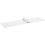 Cardinal ClearVue Overlay Tabloid D-Ring Binder, 2" Capacity, 11" x 17" Sheet Size, 540 Sheet Capacity, 3 D-Rings, White, Vinyl, Clear Overlay, Recycled, 1 Each