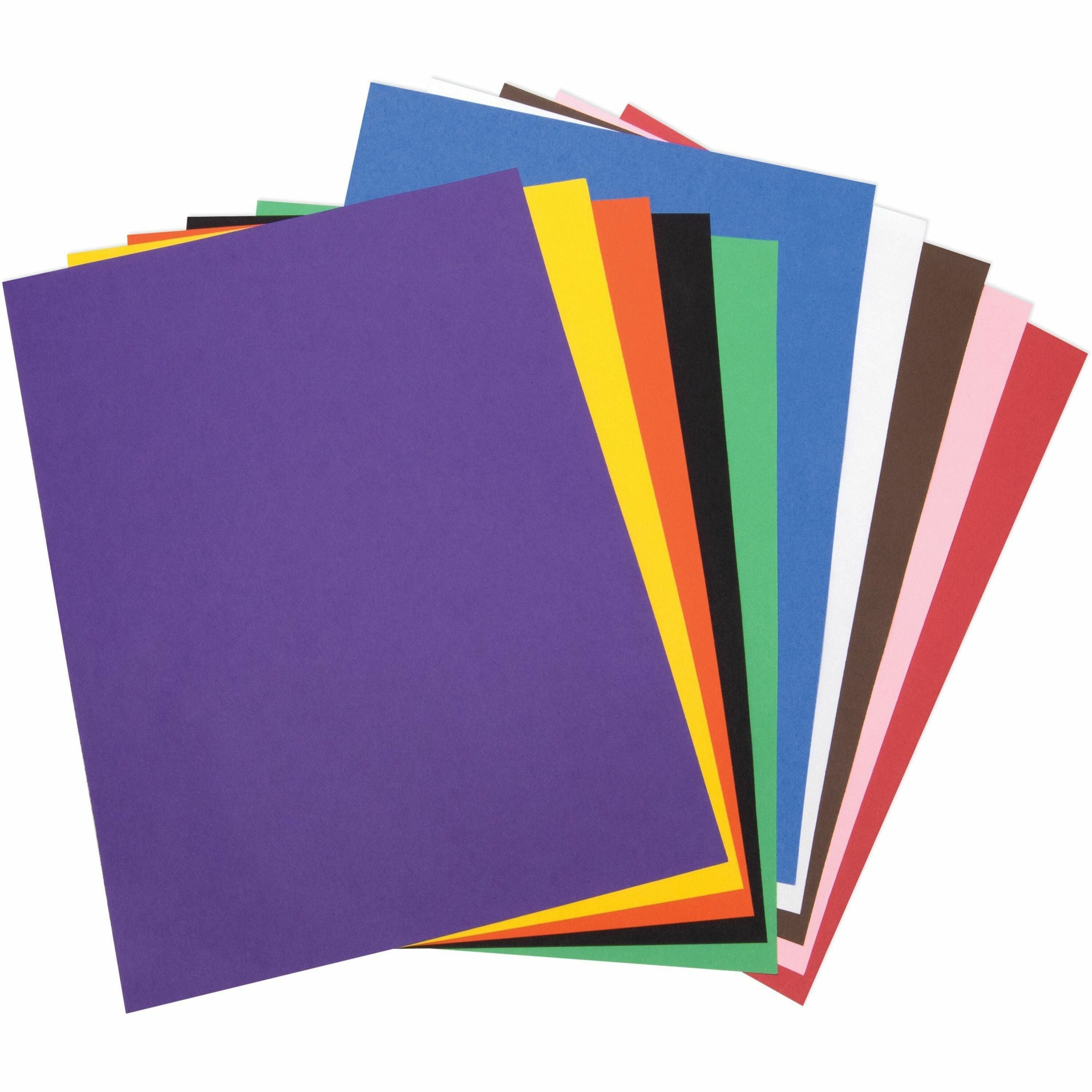 Tru-Ray Heavyweight Construction Paper - 0.50" Height x 24" Width x 18" Length - Assorted - Sulphite - 1 Pack