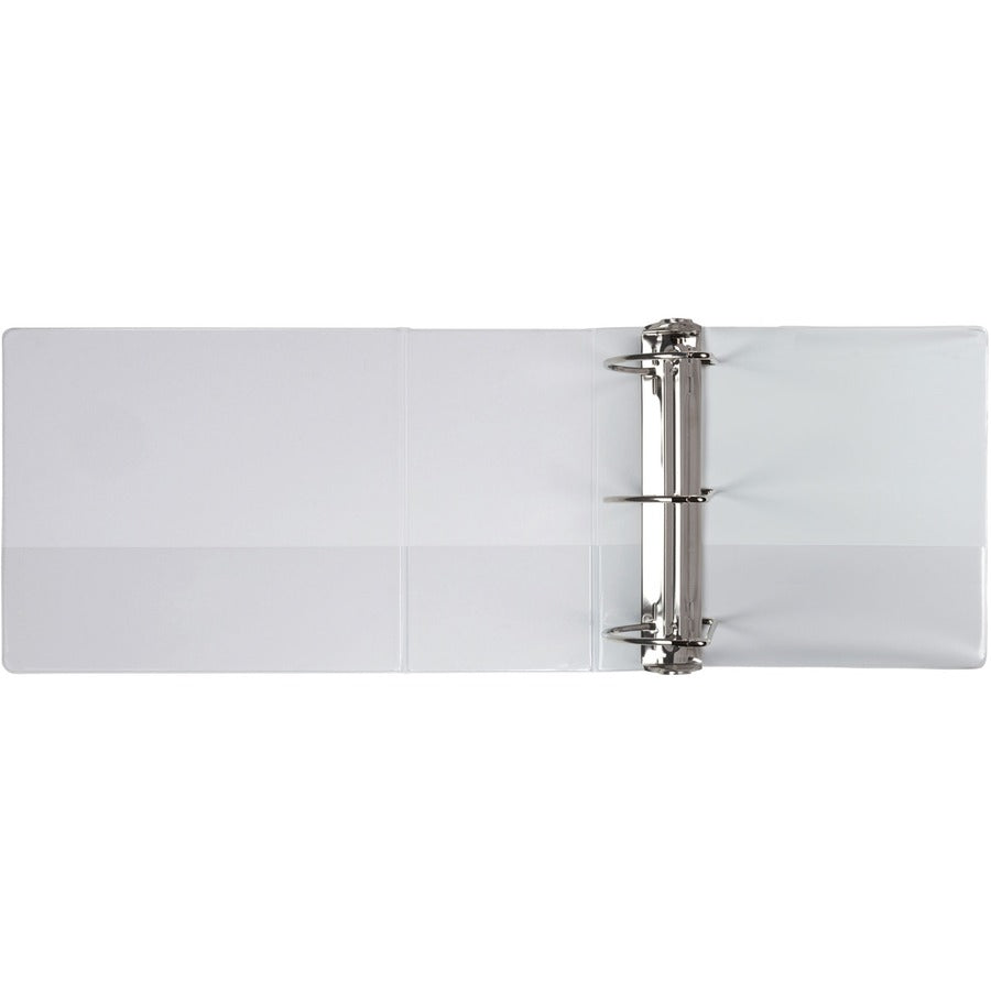 Samsill Durable View Binder, 6" D-Ring, 1225 Sheet Capacity, Letter Size 8.5" x 11", 2 Internal Pockets, White, 1 Each