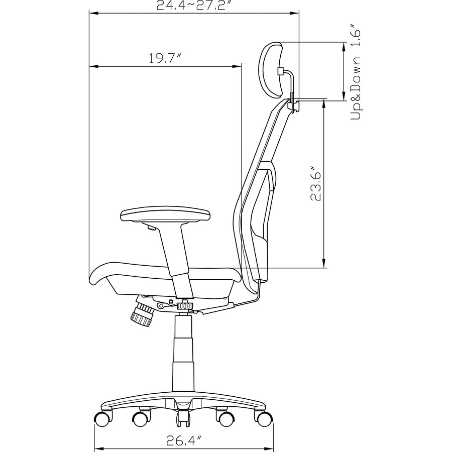 Lorell ErgoMesh Series Mesh High-Back Office Chair
