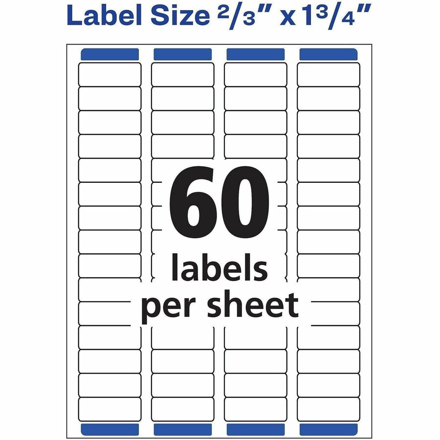 Avery&reg; Easy Peel Address Labels, 2/3"x1-3/4" 1,500 Labels (5195)