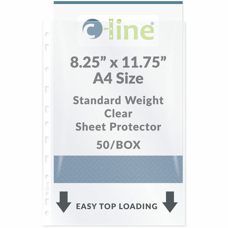 For A4 8 1/4" x 11 3/4" Sheet - Ring Binder - Rectangular - Clear - Polypropylene - 50 / Box