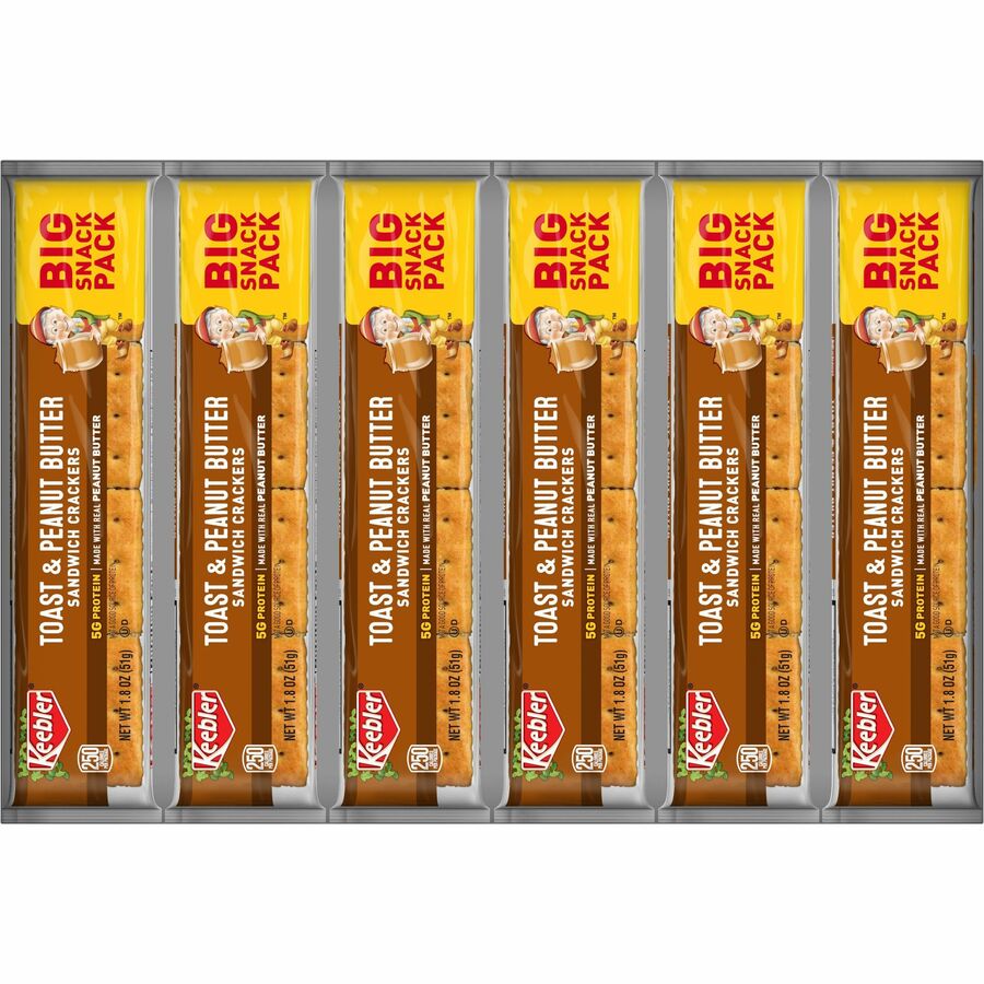 Individually Wrapped - Peanut Butter, Toast and Peanut Butter - 1.80 oz - 12 / Box