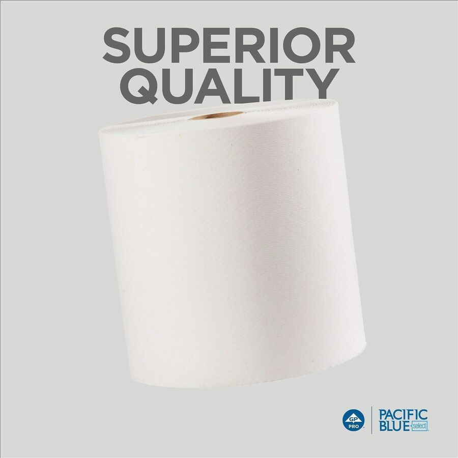 2 Ply - 7.87" Width x 350 ft Length - White - Paper - 12 / Carton