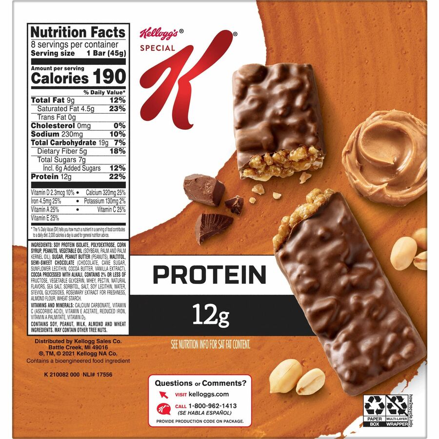 Chocolate, Peanut Butter - 1.59 oz - 8 / Box
