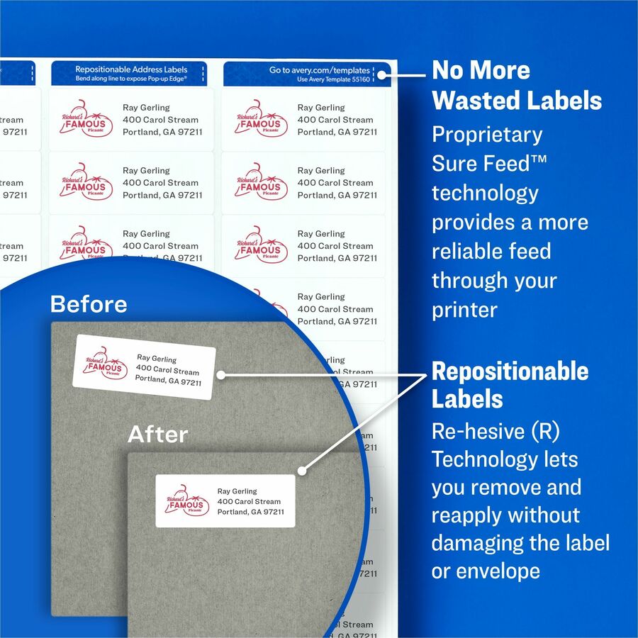 2" Width x 4" Length - Permanent Adhesive - Rectangle - Inkjet - Matte White - Matte - Paper - Adhesive, Customizable, Damage Resistant, Jam Resistant, Removable, Repositionable - 10 / Sheet - 10 Total Sheets - 250 Total Label(s) - 1 Pack