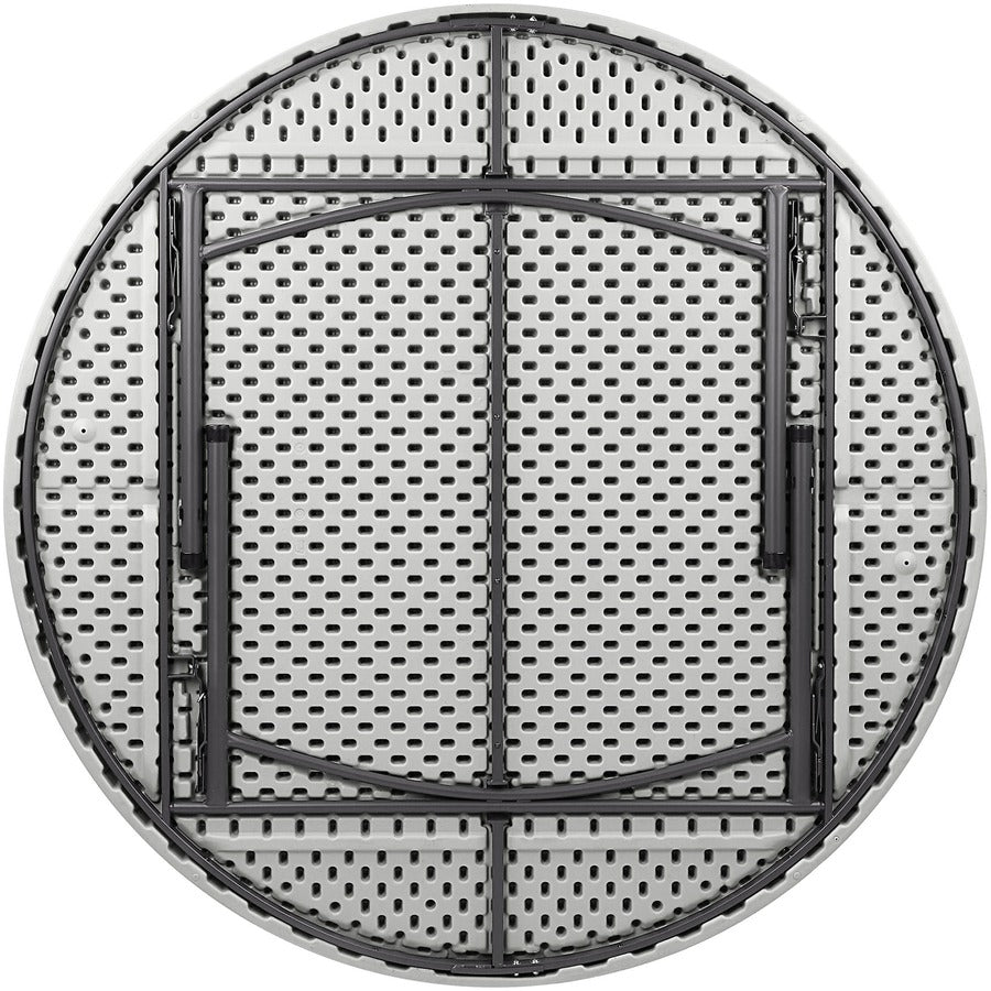 Lorell Ultra-Lite Banquet Folding Table - Round Top - 800 lb Capacity - 71" Table Top Diameter - 29.25" Height x 71" Width x 71" Depth - Indoor, Outdoor - Gray, Powder Coated - 1 Each