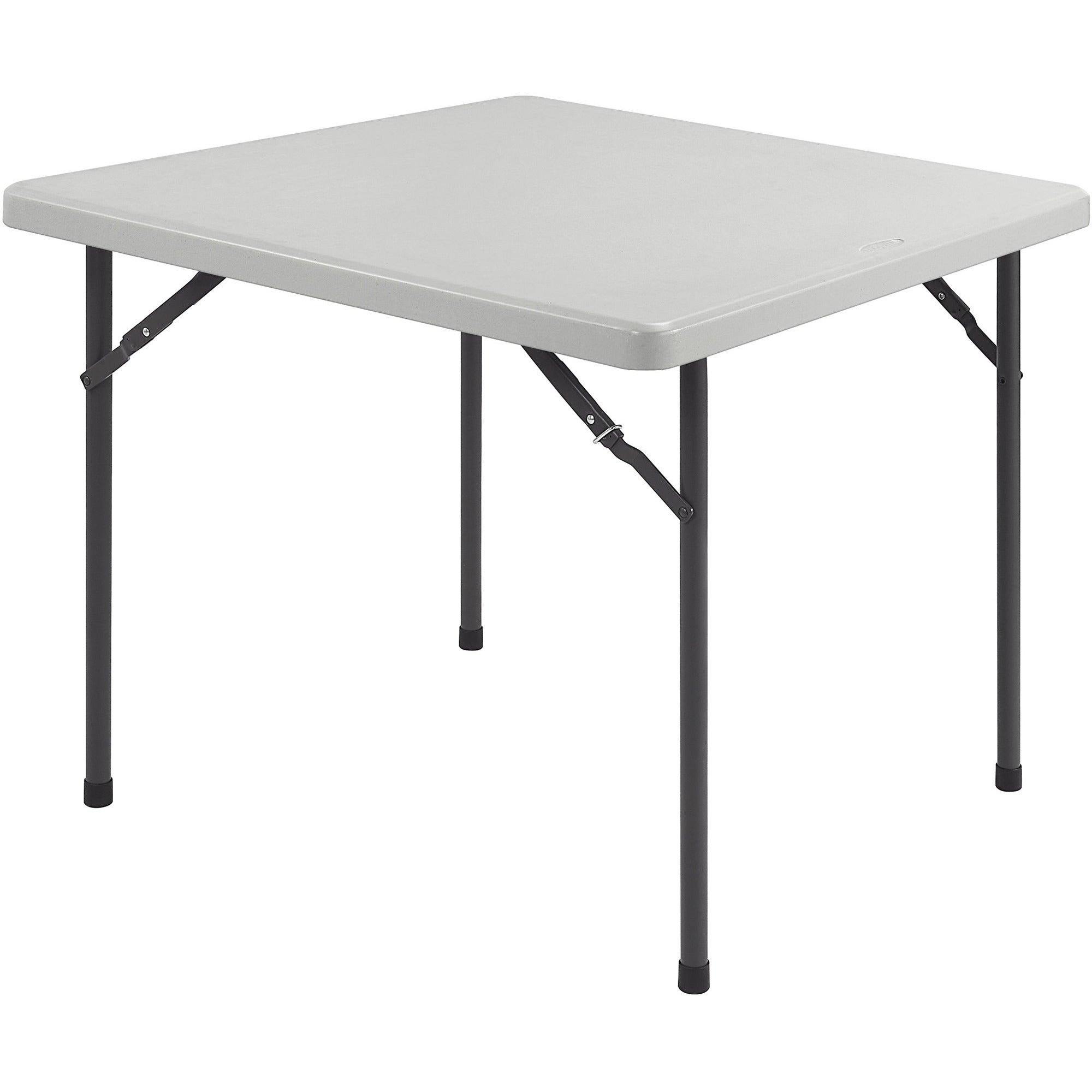 Lorell Ultra-Lite Banquet Folding Table - Square Top - 600 lb Capacity - 29" Height x 36" Width x 36" Depth - Indoor, Outdoor - Gray, Powder Coated - 1 Each