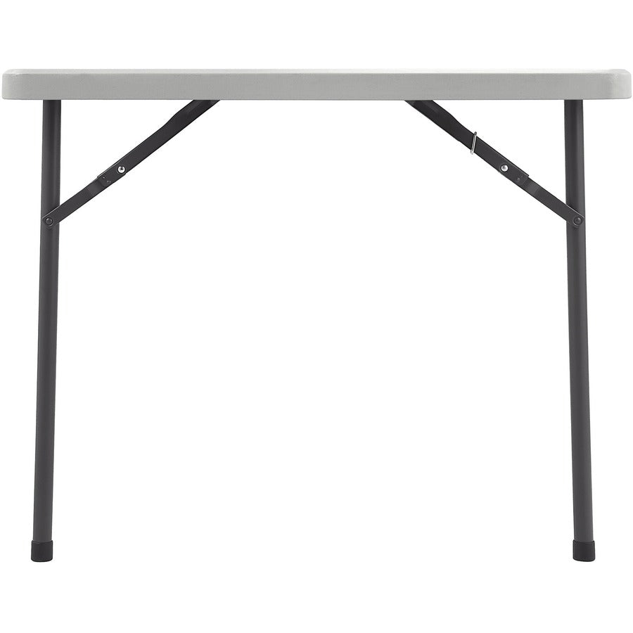 Lorell Ultra-Lite Banquet Folding Table - Square Top - 600 lb Capacity - 29" Height x 36" Width x 36" Depth - Indoor, Outdoor - Gray, Powder Coated - 1 Each