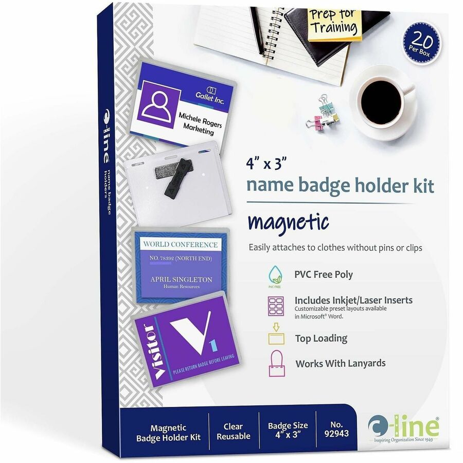 C-Line Laser/Inkjet Magnetic Name Badge Holder Kit