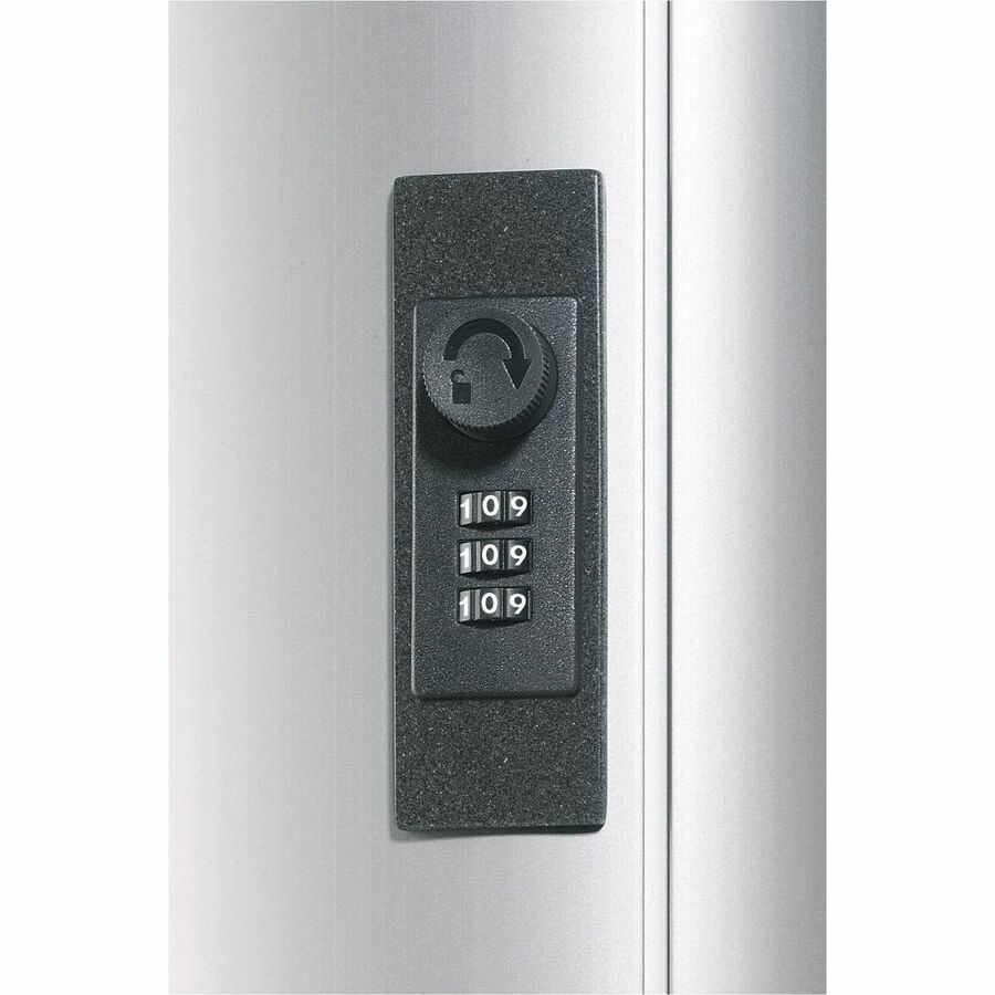 11.1" Width x 4.8" Depth x 15.7" Height - Security Lock - Silver - Aluminum