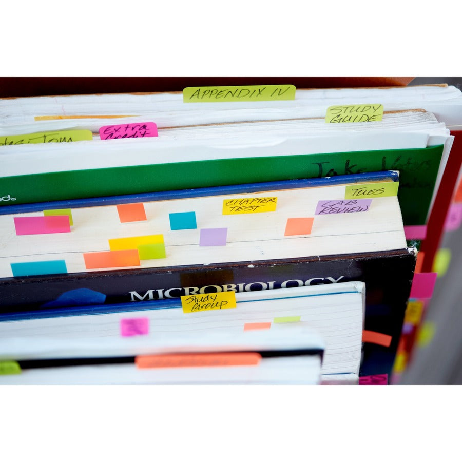 Post-it&reg; Flags - 160 - 1" Flag/Note Width x 1 3/4" Flag/Note Length - Rectangle - Unruled - Pink, Green, Orange, Purple, Assorted - Dispenser Included - 1 Pack