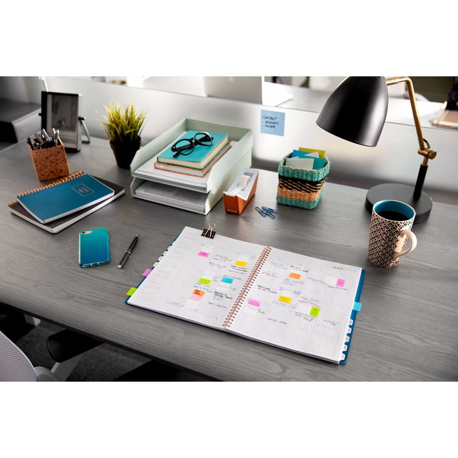 Post-it&reg; Flags - 160 - 1" Flag/Note Width x 1 3/4" Flag/Note Length - Rectangle - Unruled - Pink, Green, Orange, Purple, Assorted - Dispenser Included - 1 Pack