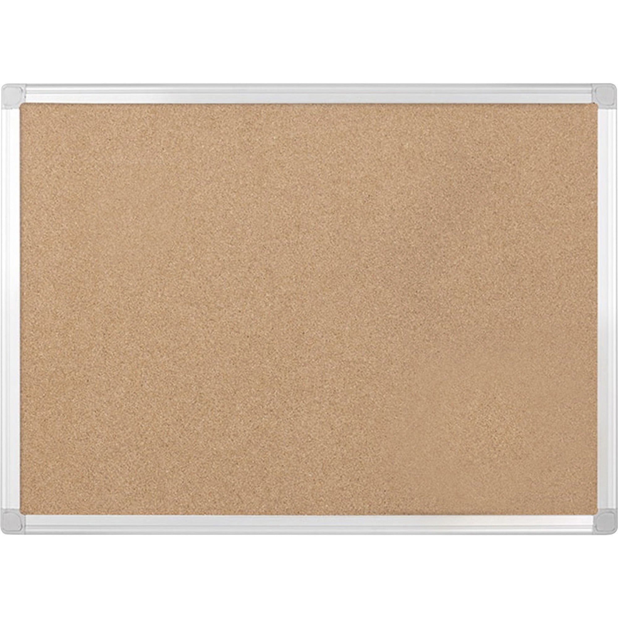24" Board Height x 36" Board Width - Cork Surface - Self-healing - Aluminum Frame - 1 Each