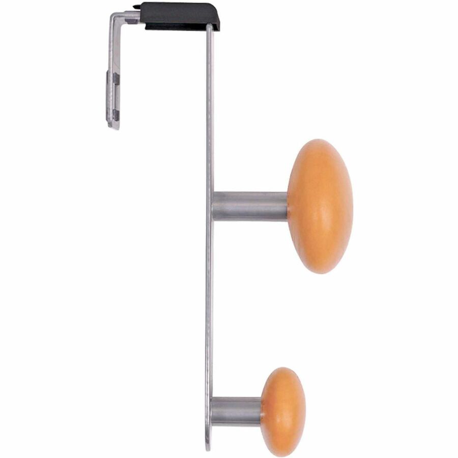 2 Pegs - 7.8" Height x 2.4" Width - for Garment - Silver, Brown - 1 Each
