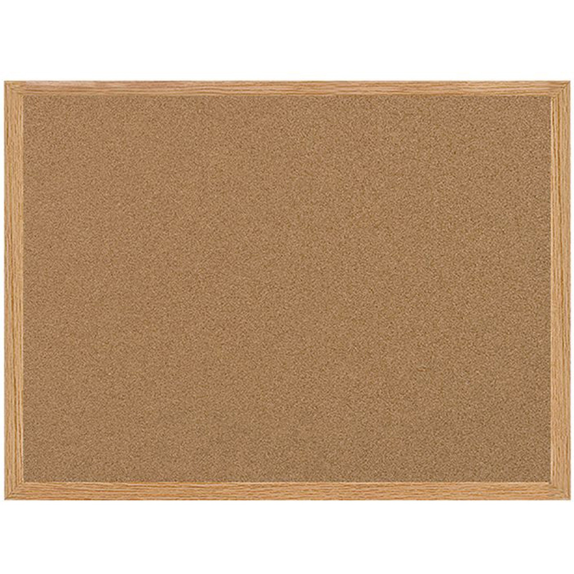 MasterVision Earth Series Recycled Cork Bulletin Boards - 24" Board Height x 36" Board Width - Cork Surface - Self-healing - Wood Frame - 1 Each