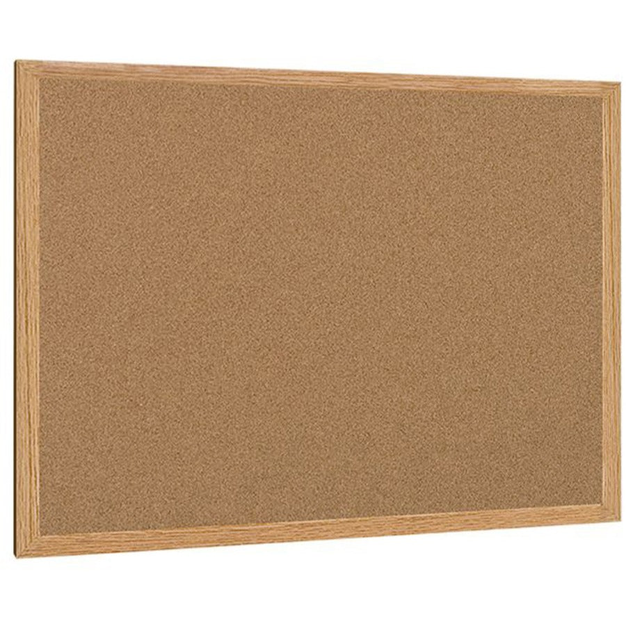 MasterVision Earth Series Recycled Cork Bulletin Boards - 24" Board Height x 36" Board Width - Cork Surface - Self-healing - Wood Frame - 1 Each