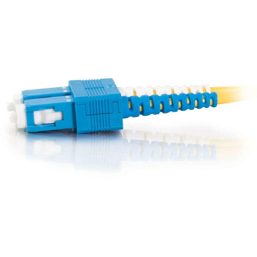 C2G Fiber Optic Duplex Patch Cable - 13.12 ft Fiber Optic Network Cable - First End: 2 x LC Network - Second End: 2 x SC Network - Patch Cable - Yellow - 1 Each