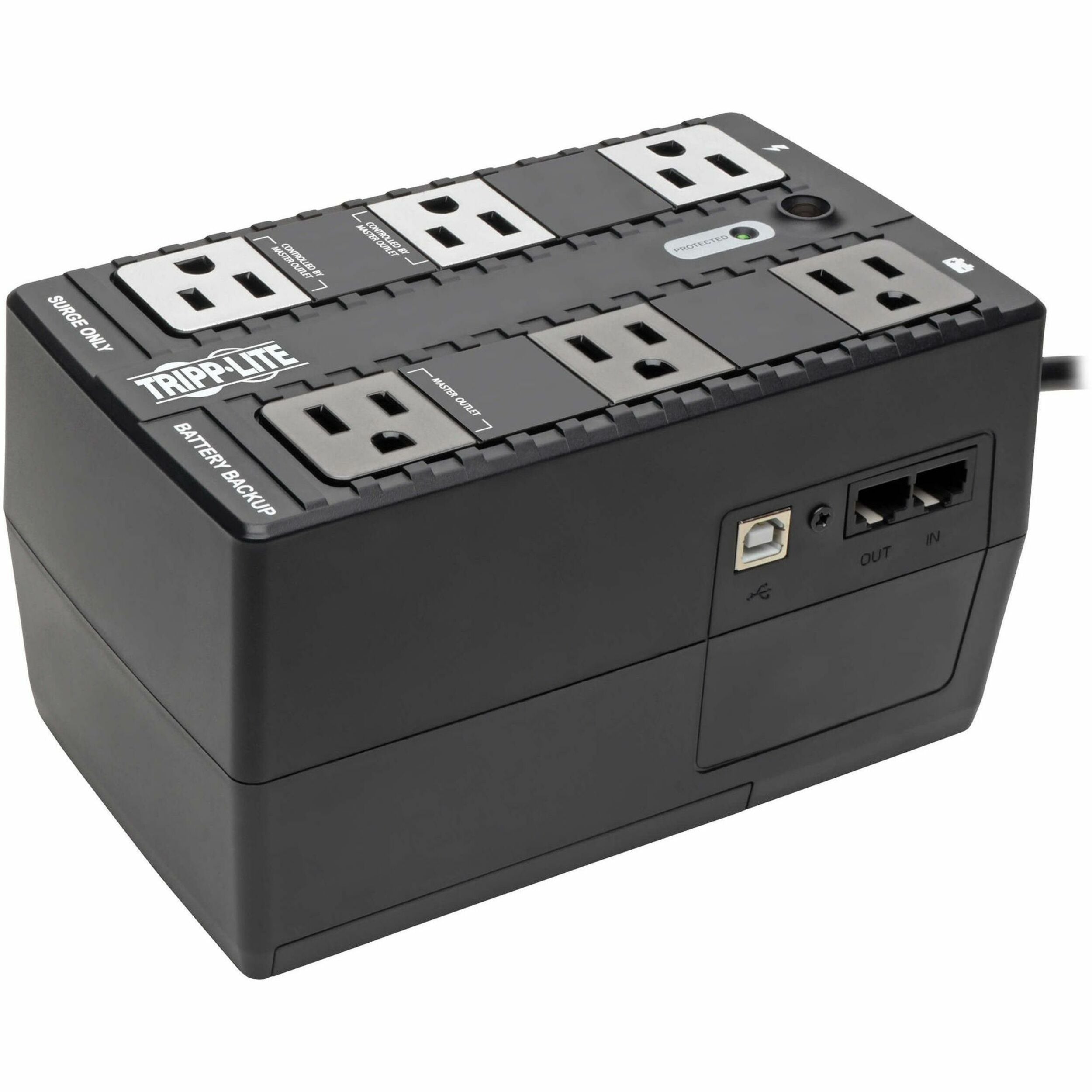 Ultra-compact Desktop/Tower/Wall Mount - 6.50 Hour Recharge - 2 Minute Stand-by - 120 V AC Input - 110 V AC, 115 V AC, 120 V AC Output - Single Phase - Pure Sine Wave - USB - 6 x NEMA 5-15R Receptacle(s)