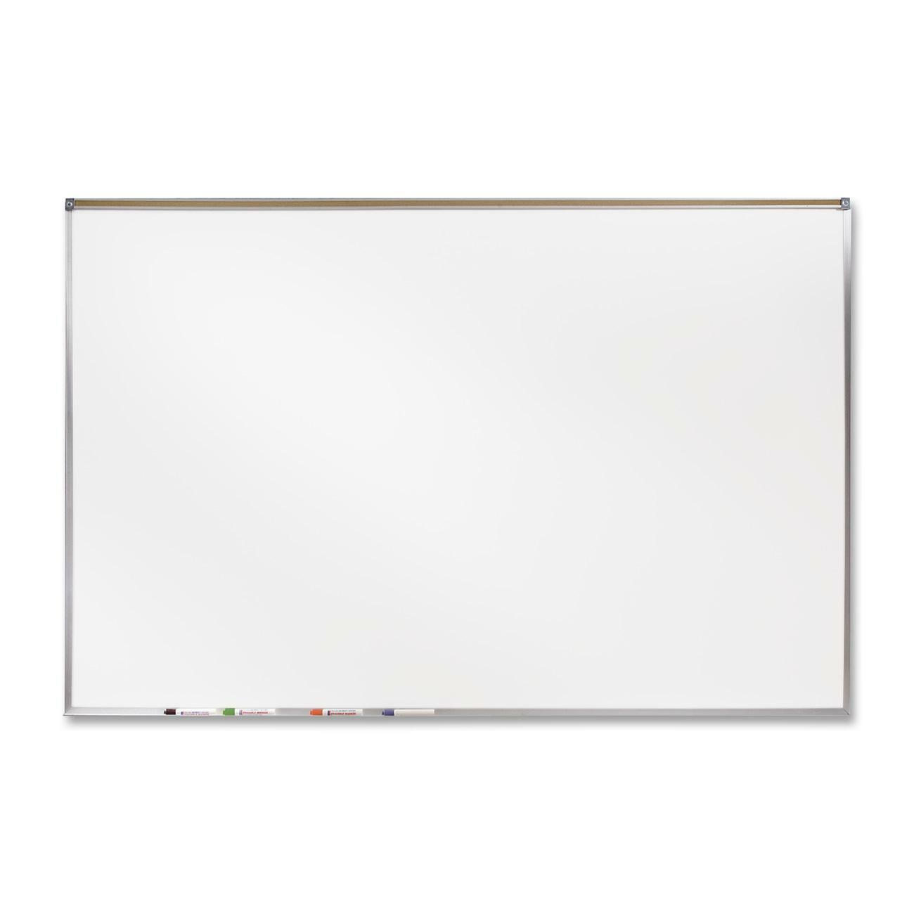 48" (4 ft) Width x 36" (3 ft) Height - White Porcelain Surface - Aluminum Frame - Rectangle - Magnetic - 1 Each