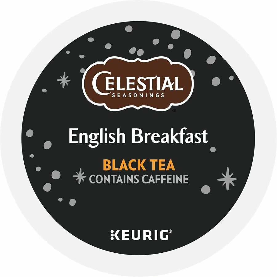 Celestial Seasonings&reg; English Breakfast Black Tea K-Cup - Compatible with Keurig Brewer - Black Tea - 24 / Box