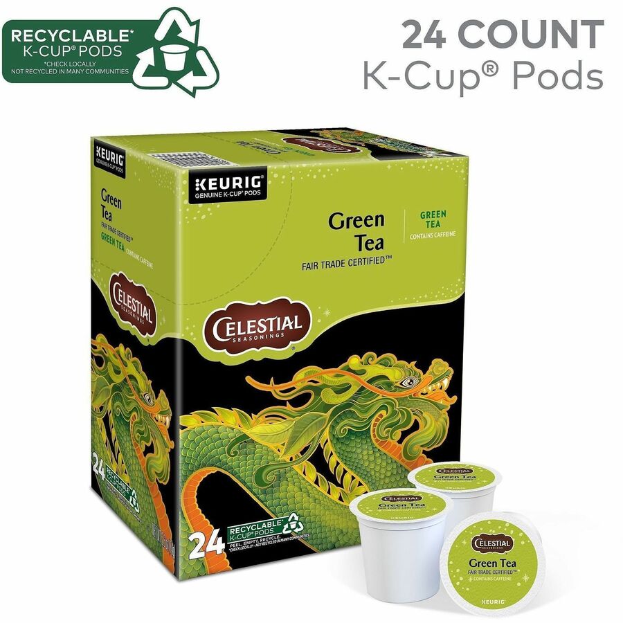 Compatible with Keurig Brewer - Green Tea - 24 / Box