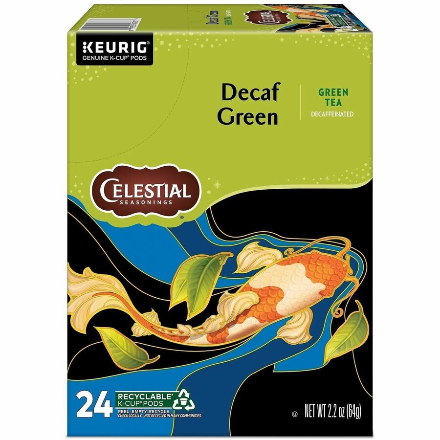 Compatible with Keurig Brewer - Green Tea - Decaffeinated - 24 / Box