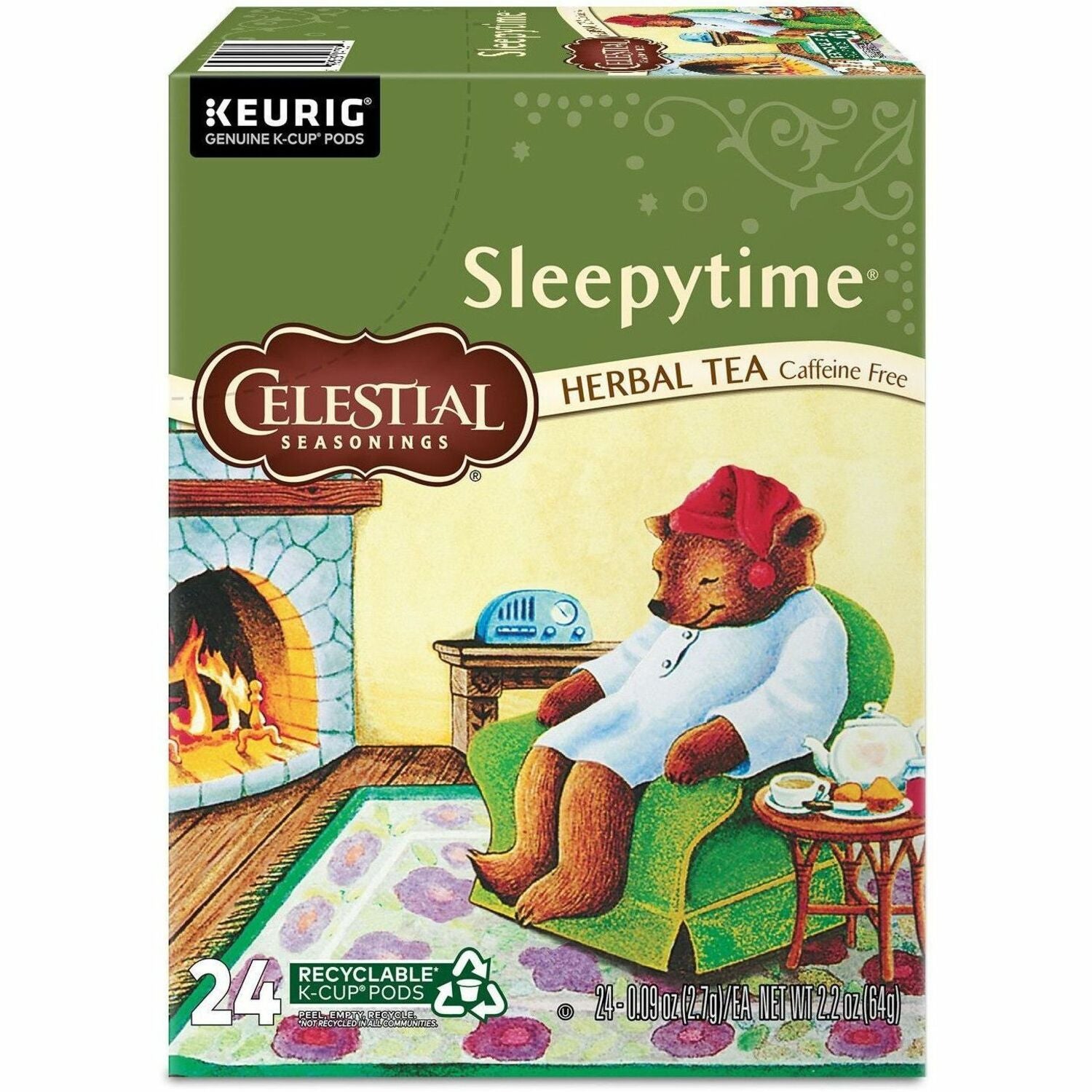 Compatible with Keurig Brewer - Herbal Tea - 24 K-Cup - Caffeine-free - Kosher - 24 / Box