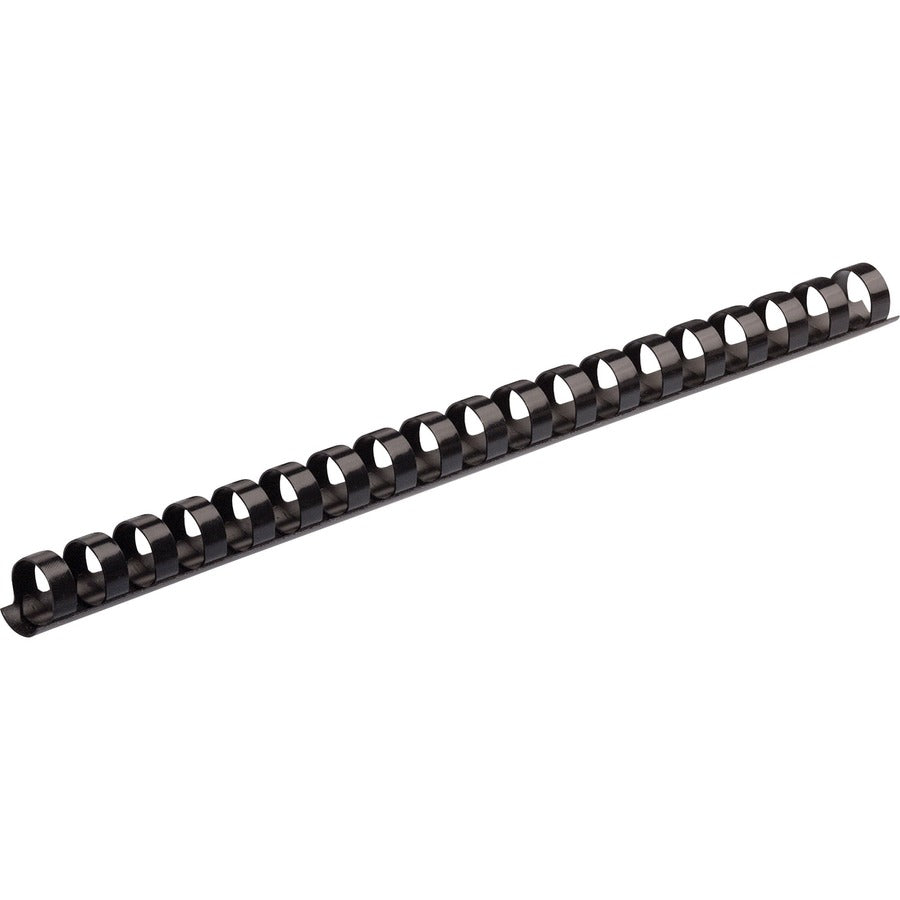 Fellowes 19-ring Plastic Comb Binding - 0.5" Height x 10.8" Width x 0.5" Depth - 0.50" Maximum Capacity - 90 x Sheet Capacity - For Letter 8 1/2" x 11" Sheet - 19 x Rings - Round - Black - Plastic - 25 / Pack