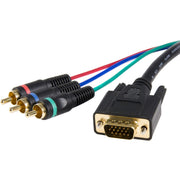 StarTech.com Cable Adapter - RCA Breakout - HD15 (m) - Component (f) - 3 ft