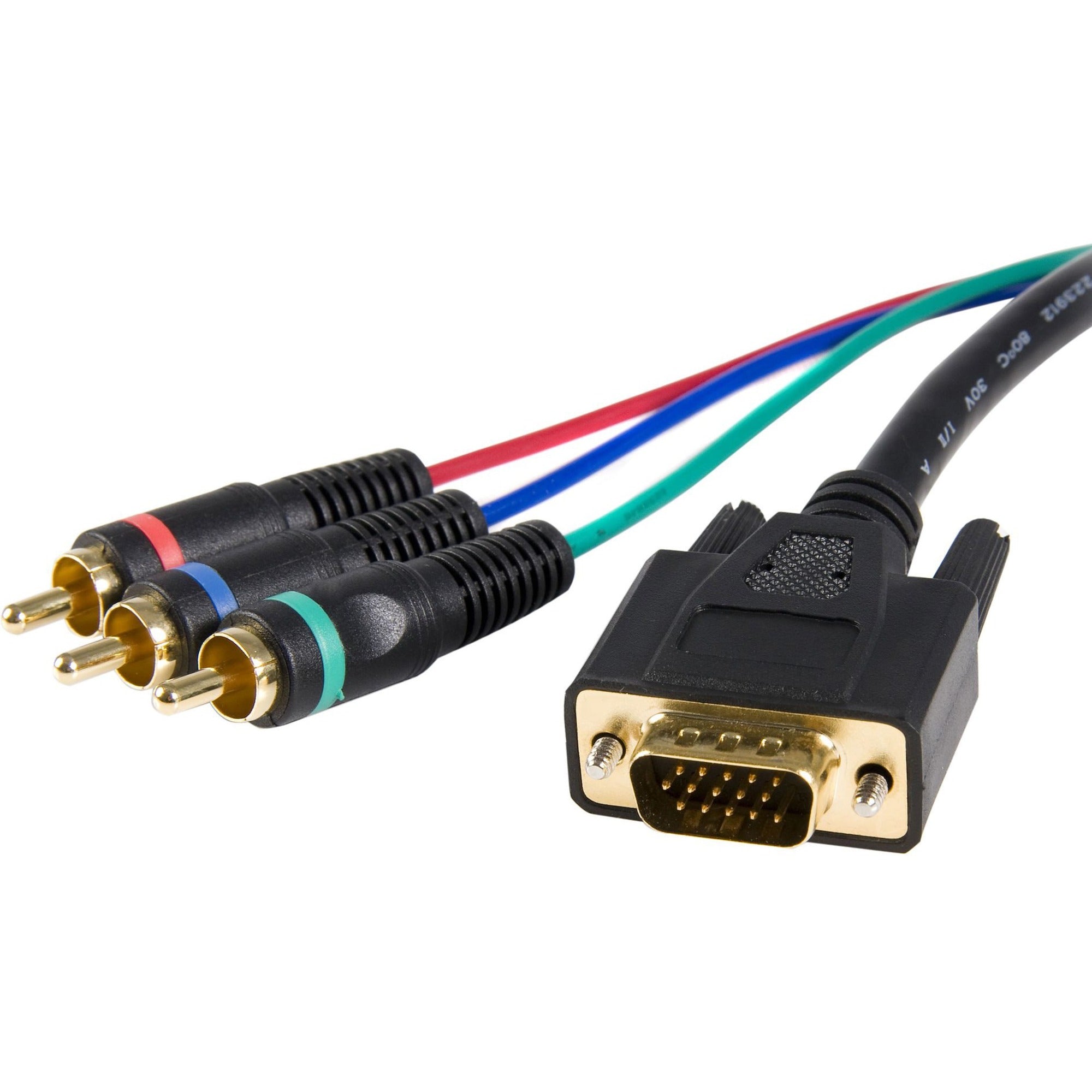 StarTech.com Cable Adapter - RCA Breakout - HD15 (m) - Component (f) - 3 ft