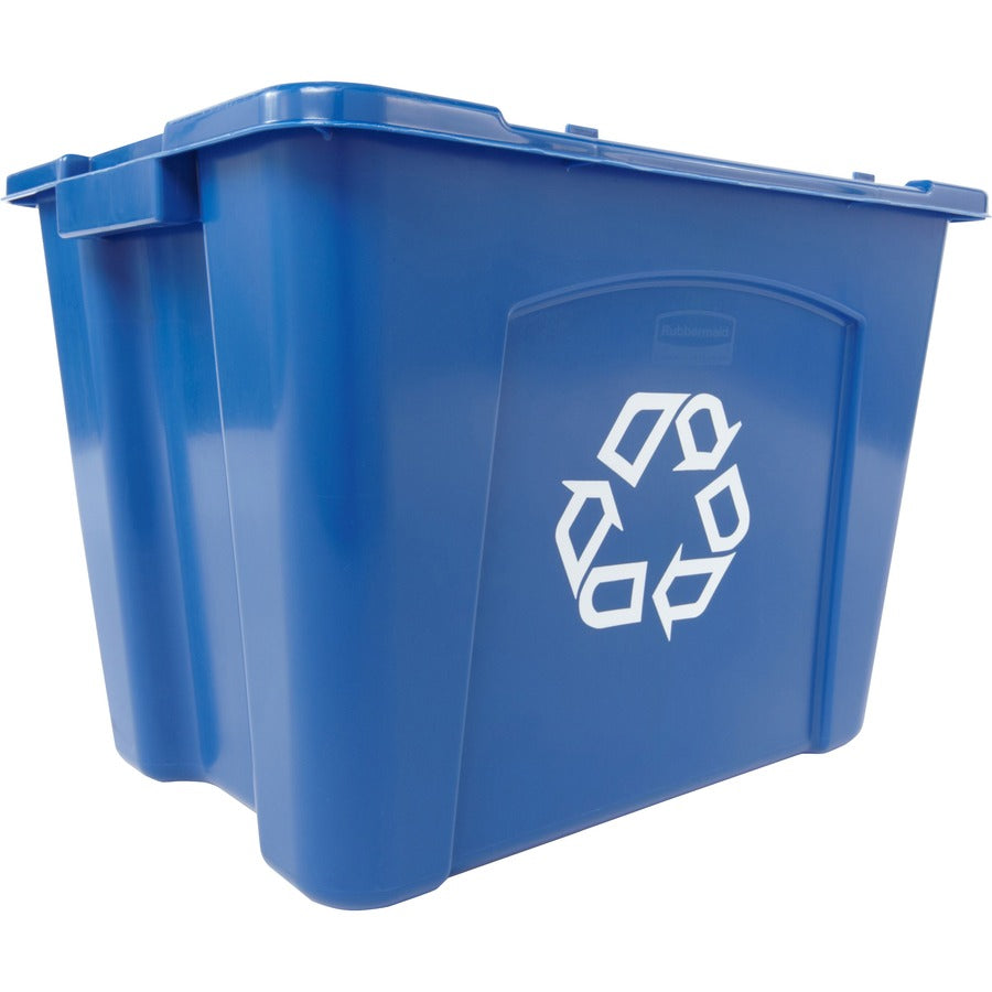 14 gal Capacity - Rectangular - 14.8" Height x 16" Width x 21" Depth - Polyethylene - Blue - 1 Each