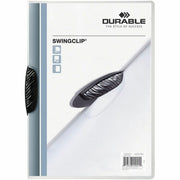 SWINGCLIP Letter Report Cover - 8 1/2" x 11" - 30 Sheets Capacity - Polypropylene - Clear - Wear Resistant - 25 / Box